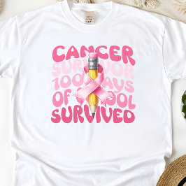 Lärare 100 dagars efterlevande av cancer i skolan t shirt