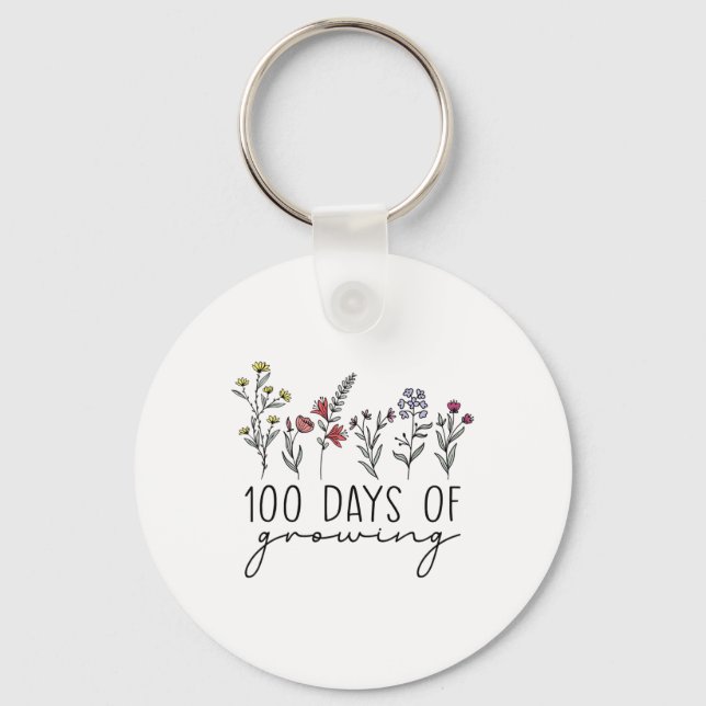 Lärare 100 dagars tillväxt 100 dagar Firande t Nyckelring (Framsida)