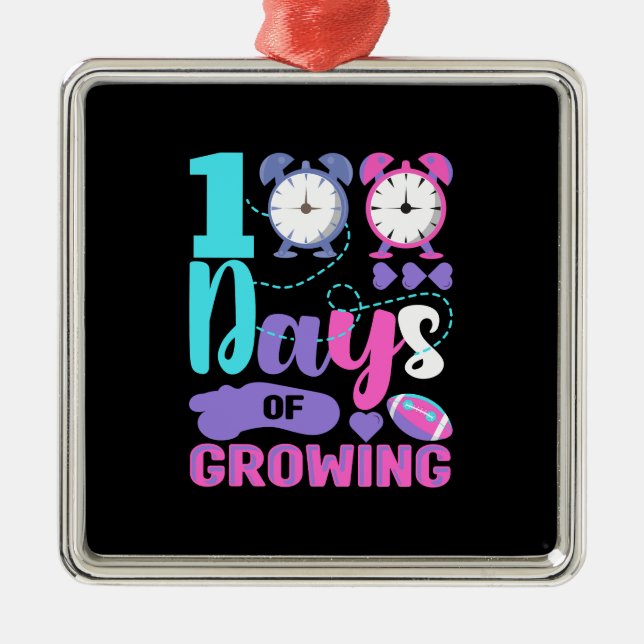 Lärare 100 dagars tillväxt julgransprydnad metall (Framsidan)