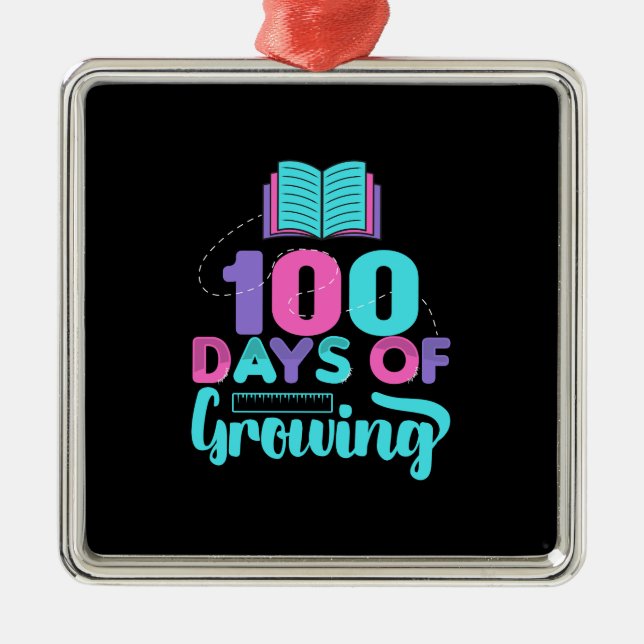 Lärare 100 dagars tillväxt julgransprydnad metall (Framsidan)