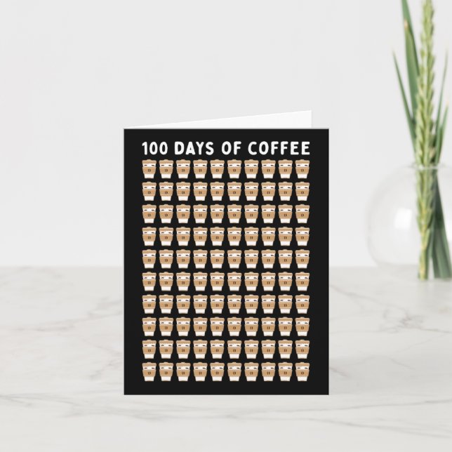 Lärare 100 Kaffe koppar 100-dagarsskola Kort (Framsida)