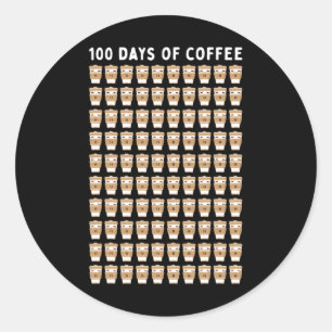 Lärare 100 Kaffe koppar 100-dagarsskola Runt Klistermärke