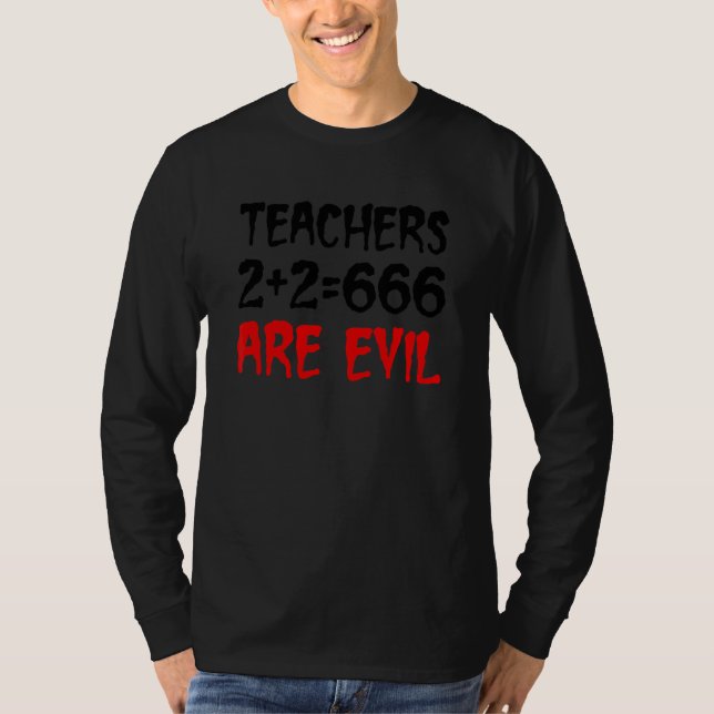 Lärare 2+2 666 är djävulskläder t shirt (Framsida)