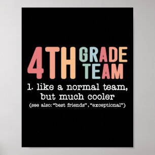 Lärare 4:e Klass-teamet som ett normalt team men m Poster