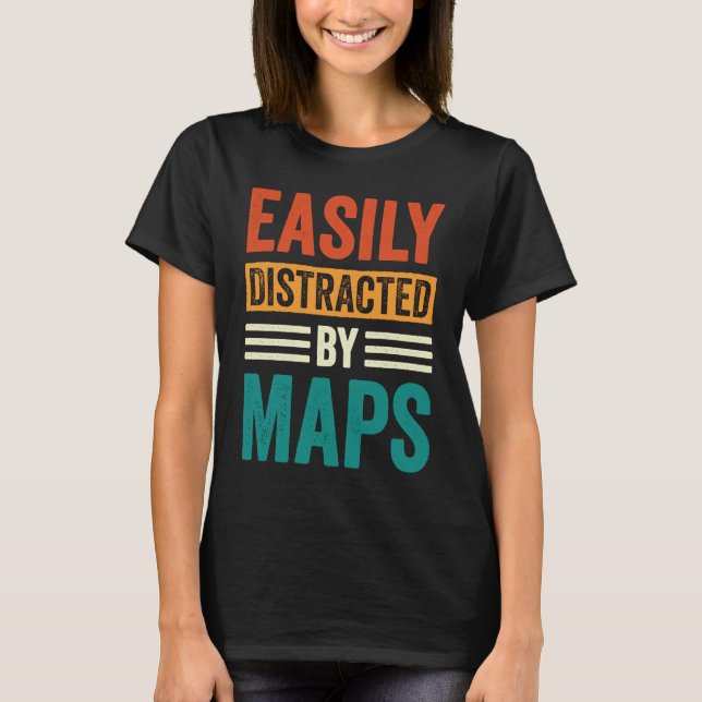 Lärare 5 i Kartor Geography T Shirt (Framsida)