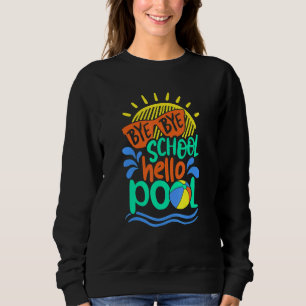Lärare Adjö School Hej Bassäng Summer T Shirt