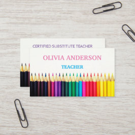 Lärare | Affärskort i Tutor White Visitkort