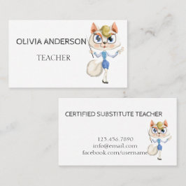 Lärare | Affärskort i Tutor White Visitkort