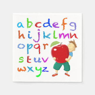 Lärare Alphabet Pappersservett