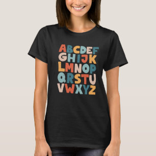 Lärare Alphabet Retro ABC Animals Kindergarten Pr T Shirt