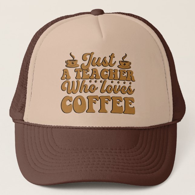 Lärare älskar kaffe ordkonst  keps (Framsida)