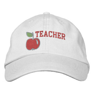 Lärare Apple Broderad Keps