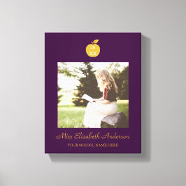 Lärare Äpple Examen Canvastryck