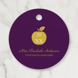 Lärare Äpple Examen Gåvor Etiketter