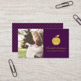 Lärare Äpple Examen Namnkort