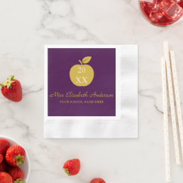 Lärare Äpple Examen Pappersservett