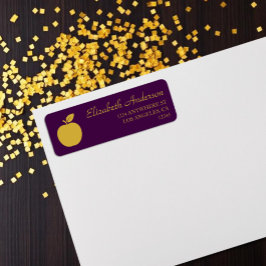 Lärare Äpple Examen Returadress Etikett