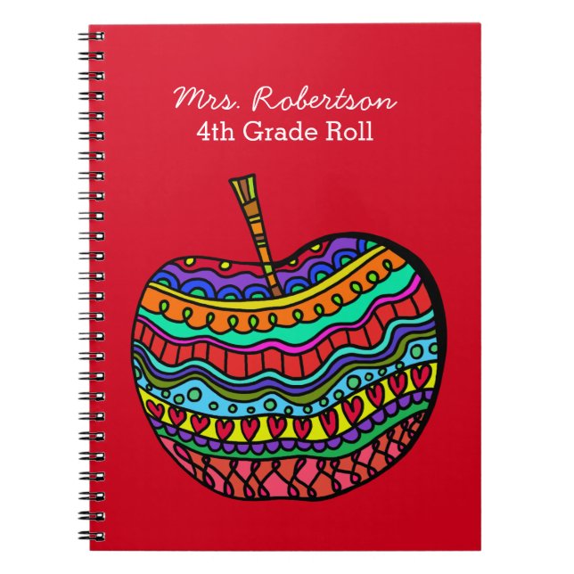 Lärare Apple för Folk konst anteckningsbok (Framsidan)