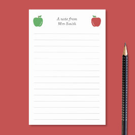 Lärare Apple och Linjer Post-it Block