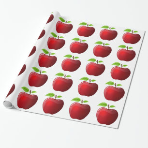 Lärare Apple som slår in den pappra gåvasjalen Presentpapper