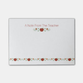 Lärare äpplen Posta-Honom anteckningsbok Post-it Block