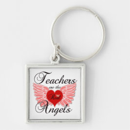 Lärare är den verkliga änglar fyrkantig silverfärgad nyckelring