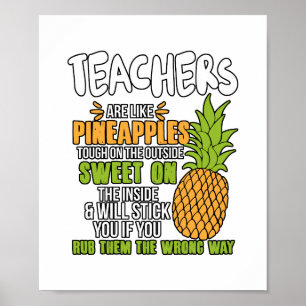 Lärare är som ananas. poster