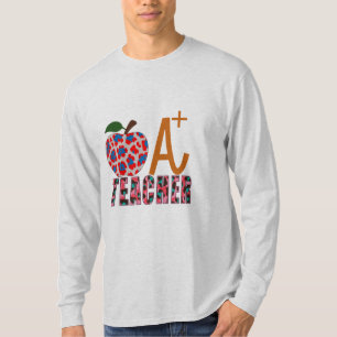 Lärare Art Apple A Plus Lärare T Shirt