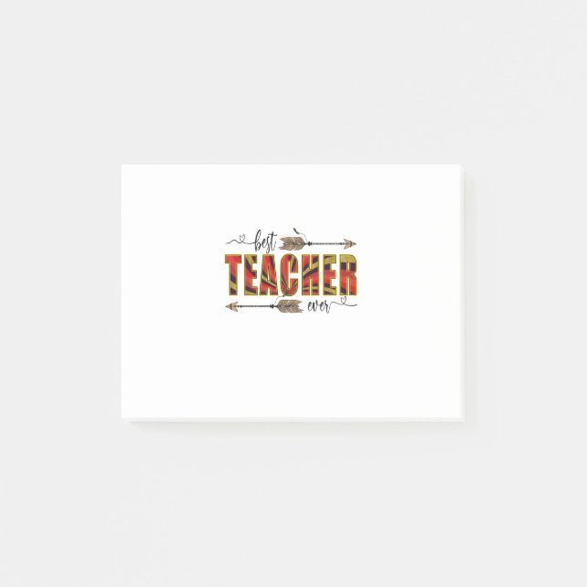 Lärare Art Best Teacher Evers Post-it Block (Framsida)