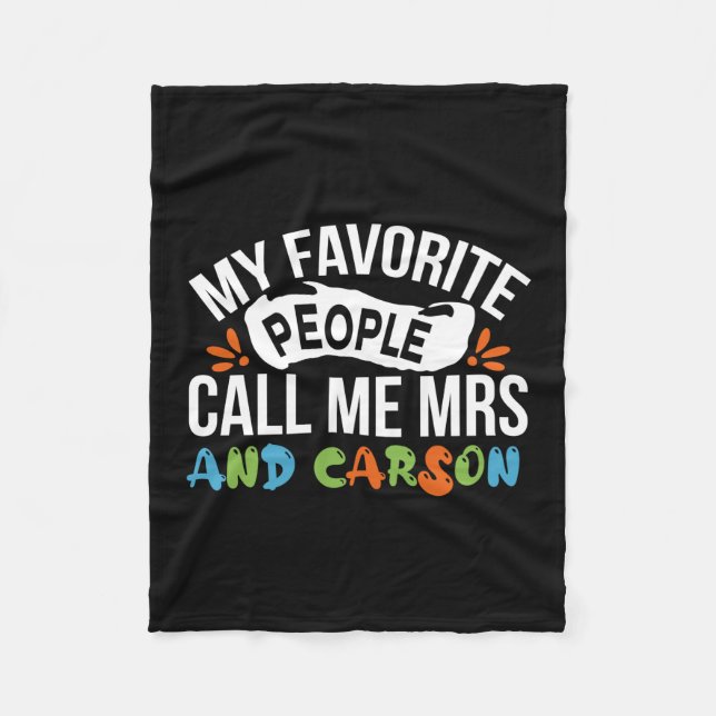 Lärare Art Favorite People kallar mig Carson Fleecefilt (Framsidan)