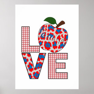 Lärare Art Kärlek Lärundervisning Poster