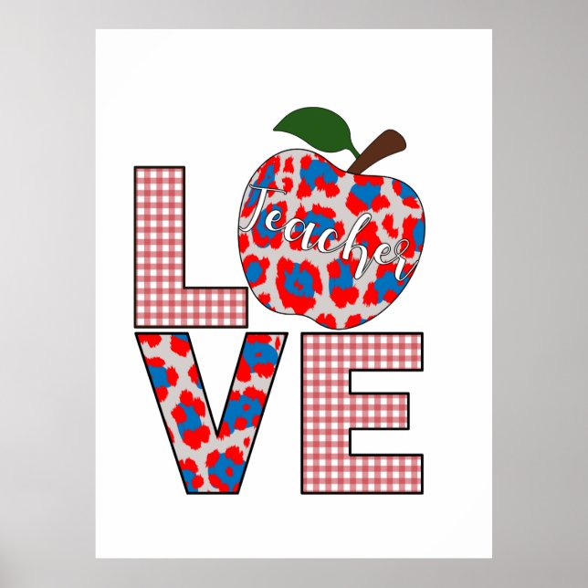 Lärare Art Kärlek Lärundervisning Poster (Framsidan)