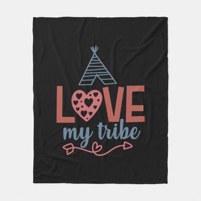 Lärare Art Kärlek My Tribe Fleecefilt (Framsidan)