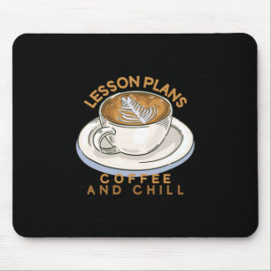Lärare Art Lesson planerar kaffe och kyla Musmatta