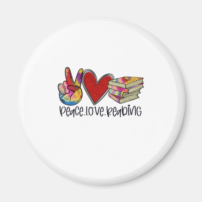 Lärare Art Peace Kärlek Reading Magnet (Framsidan)