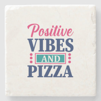 Lärare Art Positive Vibes och Pizza Stenunderlägg
