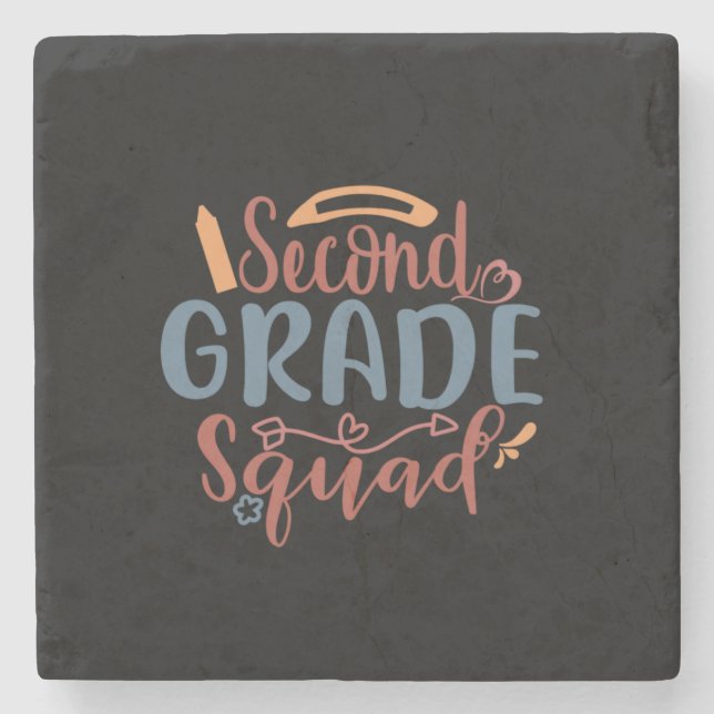 Lärare Art Second Klass Squad Stenunderlägg (Framsidan)