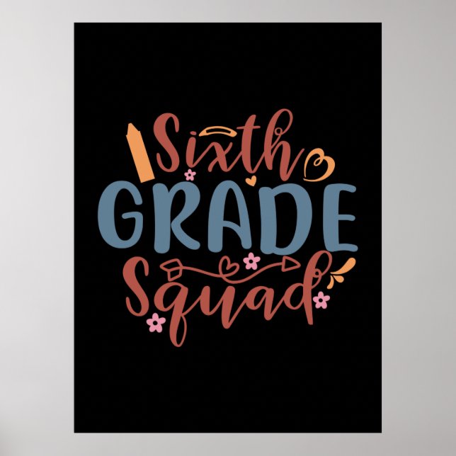 Lärare Art sjätte Klass-torget Poster (Framsidan)