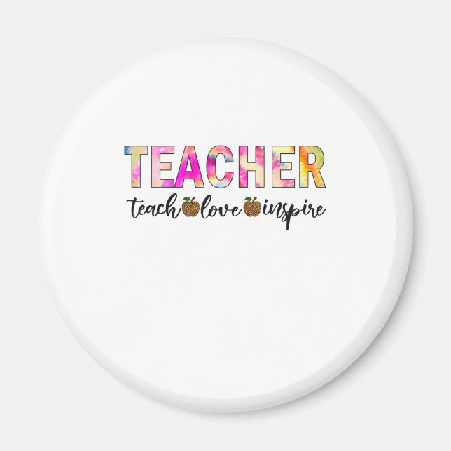 Lärare Art Teach Kärlek Inspire Magnet (Framsidan)