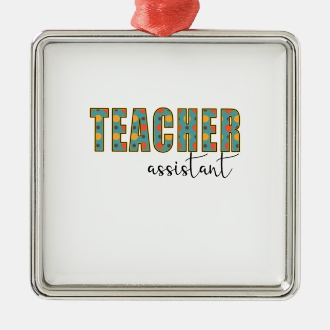 Lärare Art Teacher Assistant Julgransprydnad Metall (Framsidan)