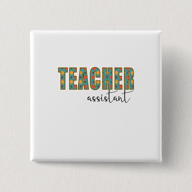 Lärare Art Teacher Assistant Knapp (Framsida)