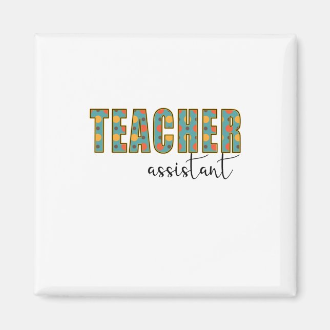 Lärare Art Teacher Assistant Magnet (Framsidan)