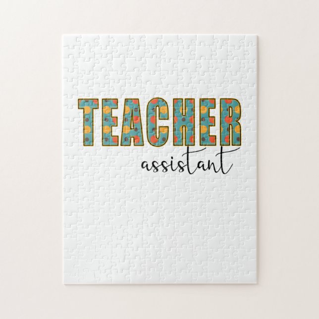 Lärare Art Teacher Assistant Pussel (Vertikal)