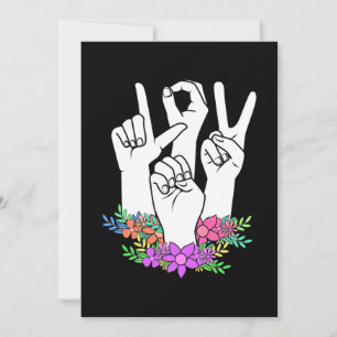 Lärare ASL Hand Sign Inbjudningar