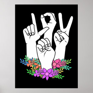 Lärare ASL Hand Sign Poster