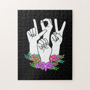 Lärare ASL Hand Sign Pussel