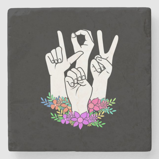 Lärare ASL Hand Sign Stenunderlägg (Framsidan)