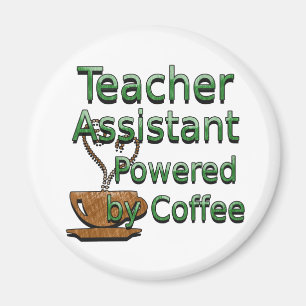 Lärare assistent som drivas av kaffe magnet
