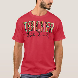 Lärare av leopard förra dagen, skolsommaren t shirt