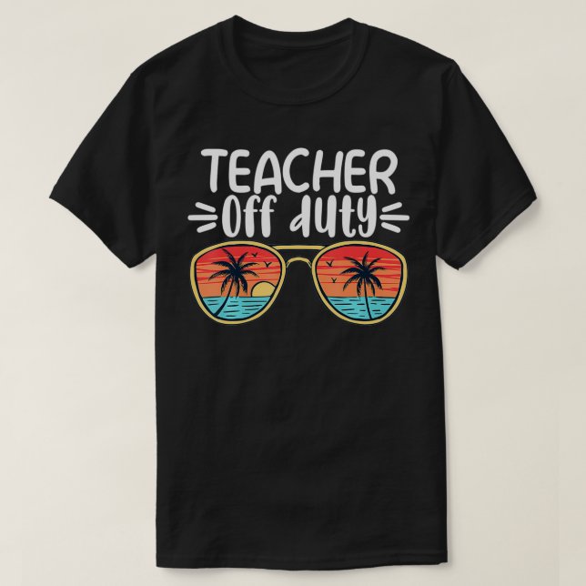 Lärare av sunglass Beach Sommar 1 T Shirt (Design framsida)